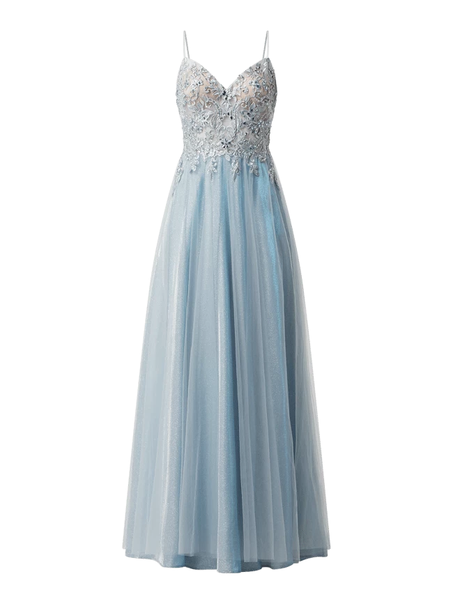 Luxuar Abendkleid Mit Ornamentalen Stickereien - Hellblau 2 Luxuar Abendkleid Mit Ornamentalen Stickereien - Hellblau – Bild 2