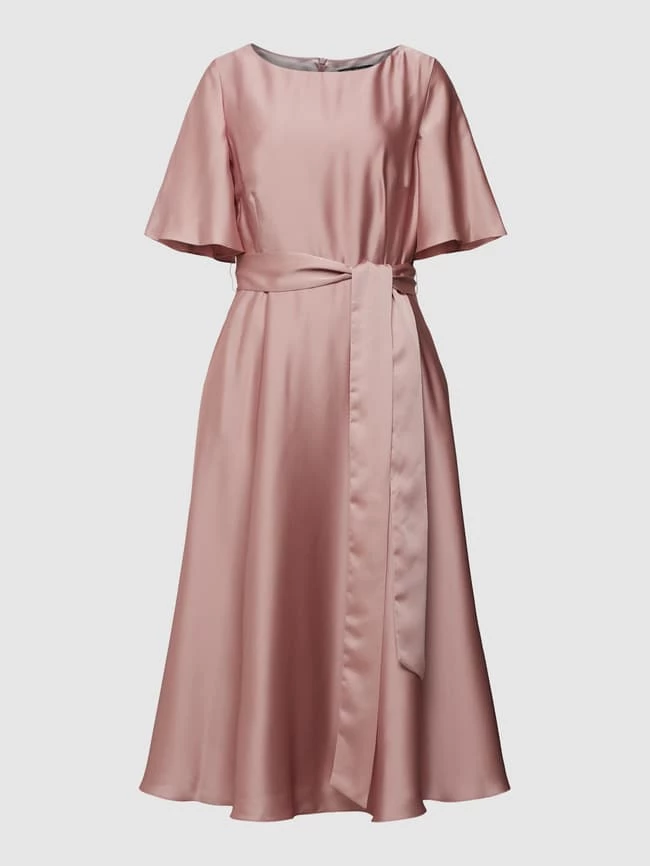 Swing Cocktailkleid Mit Taillengurt - Rosé 2 Swing Cocktailkleid Mit Taillengurt - Rosé – Bild 2