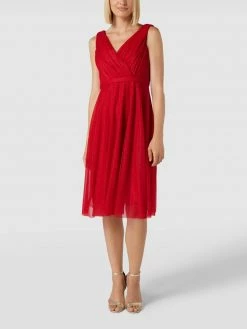 TROYDEN COLLECTION Cocktailkleid Mit Taillenpasse - Rot