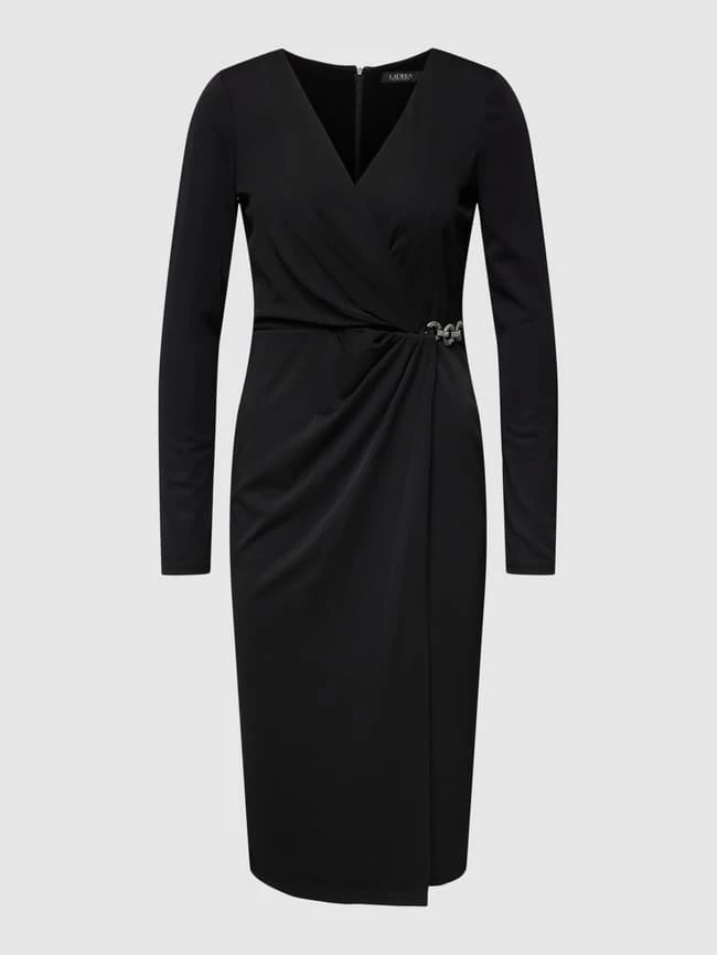Lauren Ralph Lauren Cocktailkleid In Wickel-Optik Modell 'KINA' - Schwarz 2 Lauren Ralph Lauren Cocktailkleid In Wickel-Optik Modell 'KINA' - Schwarz – Bild 2