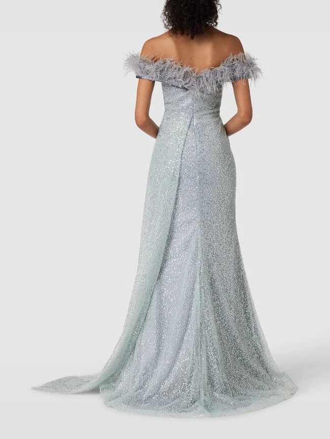 Luxuar Abendkleid Mit Paillettenbesatz - Rauchblau 5 Luxuar Abendkleid Mit Paillettenbesatz - Rauchblau – Bild 5