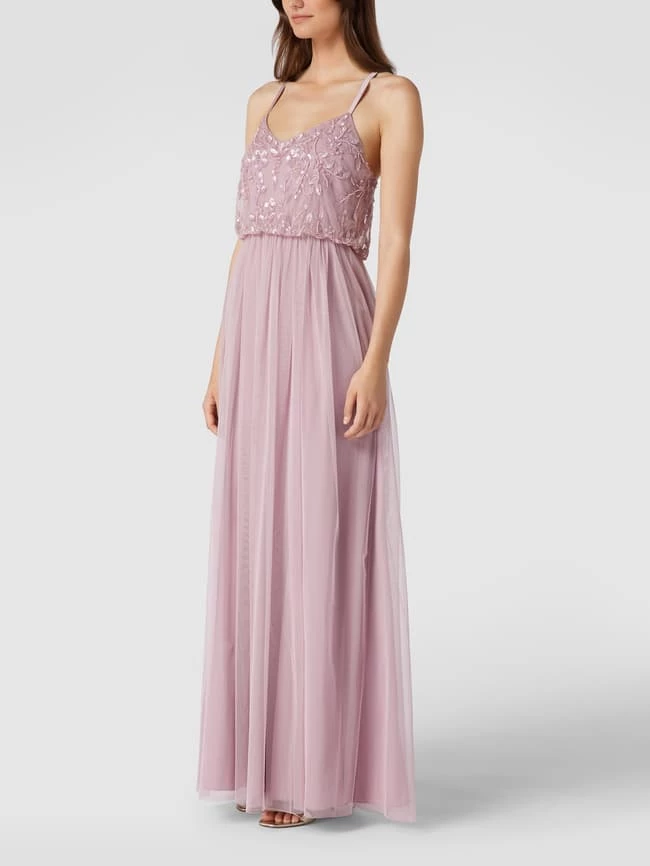 Jake*s Cocktail Abendkleid Mit Zierbesatz - Mauve Meliert 4 Jake*s Cocktail Abendkleid Mit Zierbesatz - Mauve Meliert – Bild 4