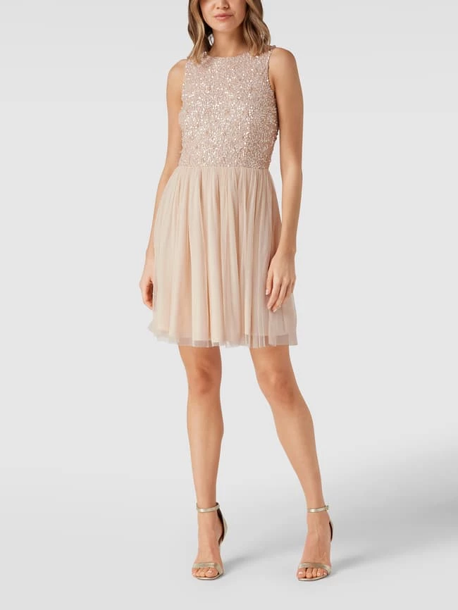 LACE & BEADS Cocktailkleid In Minilänge Mit Paillettenbesatz - Rosa 1 LACE & BEADS Cocktailkleid In Minilänge Mit Paillettenbesatz - Rosa