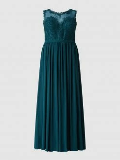 My Mascara Curves PLUS SIZE Abendkleid Mit Strasssteinen - Dunkelgrün