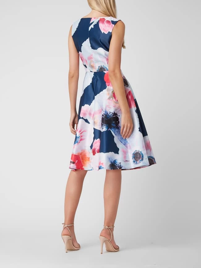 Christian Berg Cocktail Cocktailkleid Aus Satin - Marineblau Meliert 4 Christian Berg Cocktail Cocktailkleid Aus Satin - Marineblau Meliert – Bild 4