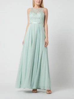 Luxuar Abendkleid Mit Zierbesatz - Hellgrün