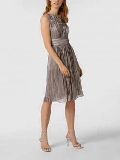 Swing Cocktailkleid Mit Effektgarn - Silber