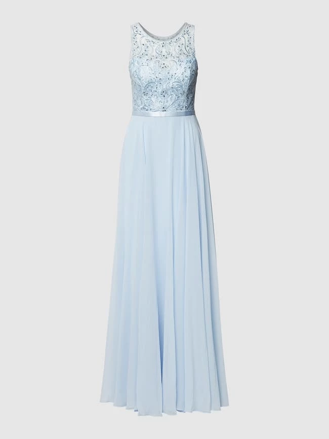 Luxuar Abendkleid Mit Zierbesatz - Hellblau 2 Luxuar Abendkleid Mit Zierbesatz - Hellblau – Bild 2