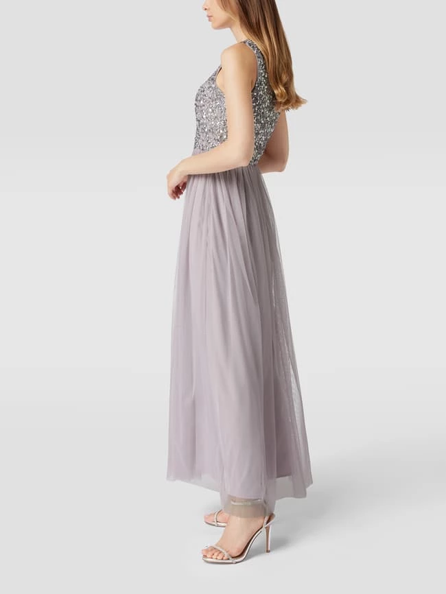 LACE & BEADS Abendkleid Mit Paillettenbesatz - Flieder 1 LACE & BEADS Abendkleid Mit Paillettenbesatz - Flieder