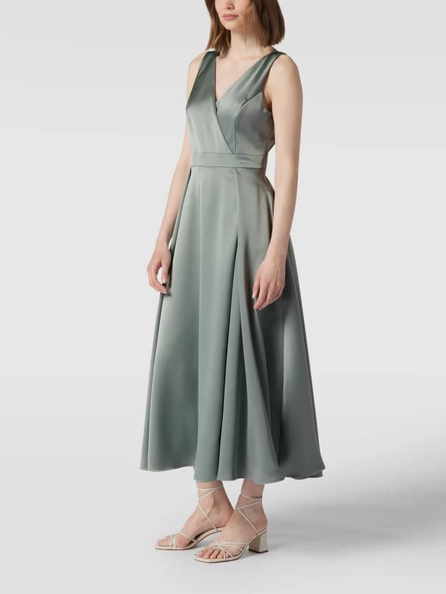 Paradi Abendkleid Mit V-Ausschnitt - Schilf 4 Paradi Abendkleid Mit V-Ausschnitt - Schilf – Bild 4