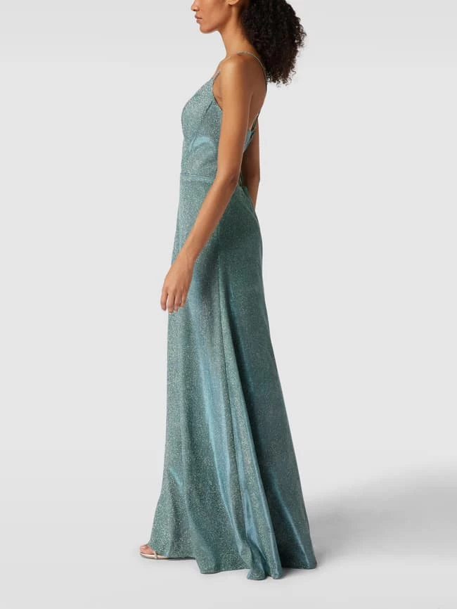 Luxuar Abendkleid Mit Effektgarn - Grün 4 Luxuar Abendkleid Mit Effektgarn - Grün – Bild 4