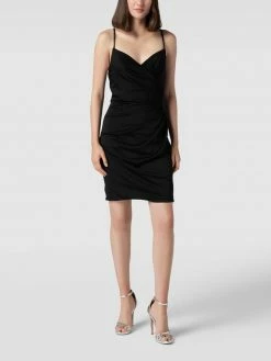 Luxuar Cocktailkleid In Wickel-Optik - Schwarz