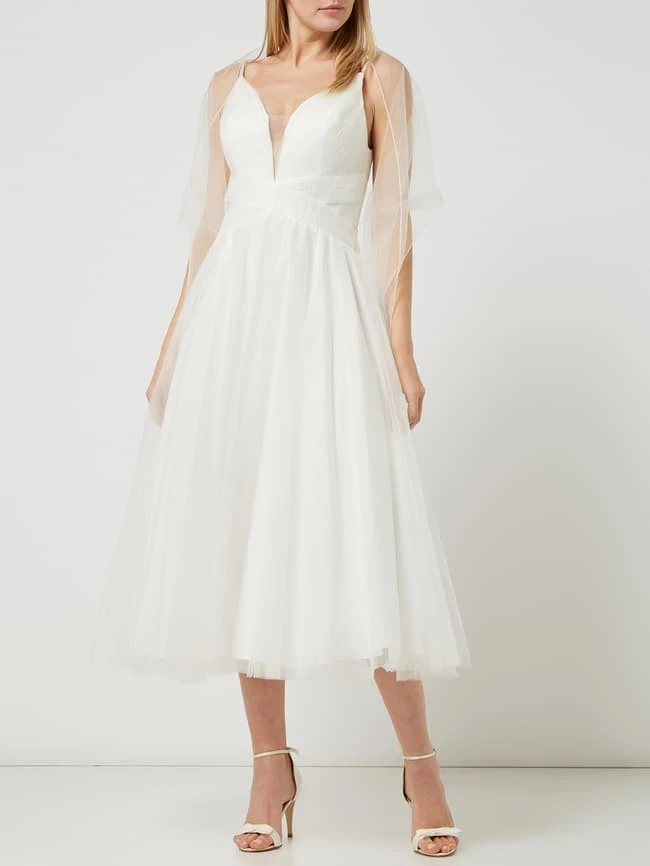 Mascara Cocktailkleid Mit Drapierungen - Offwhite 5 Mascara Cocktailkleid Mit Drapierungen - Offwhite – Bild 5