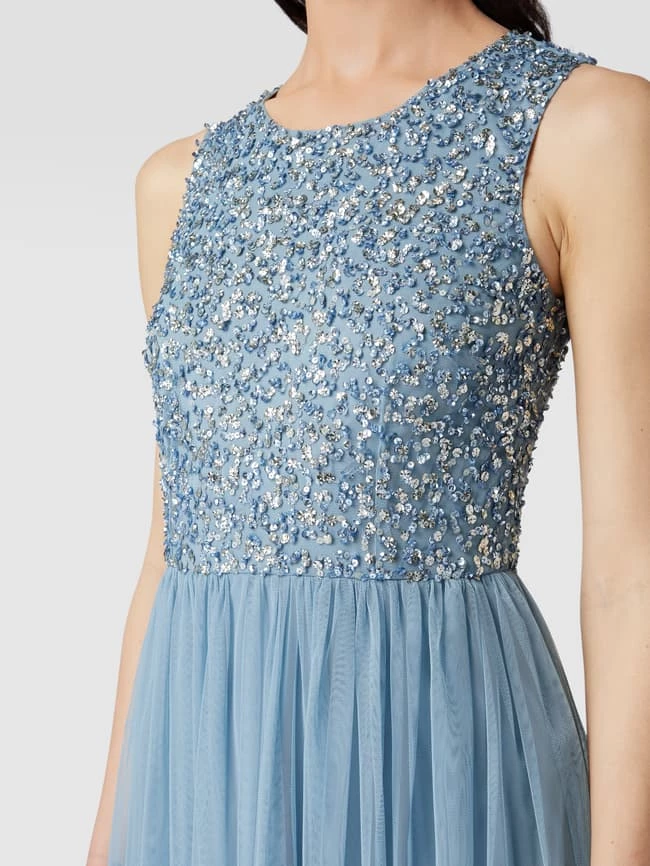 LACE & BEADS Abendkleid Mit Paillettenbesatz - Hellblau 3 LACE & BEADS Abendkleid Mit Paillettenbesatz - Hellblau – Bild 3