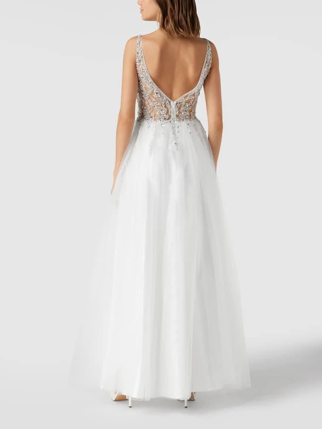 Mascara Abendkleid In Maxilänge Aus Tüll - Offwhite 5 Mascara Abendkleid In Maxilänge Aus Tüll - Offwhite – Bild 5