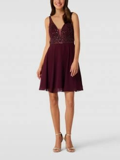 Laona Cocktailkleid Mit Zierbesatz - Bordeaux Rot