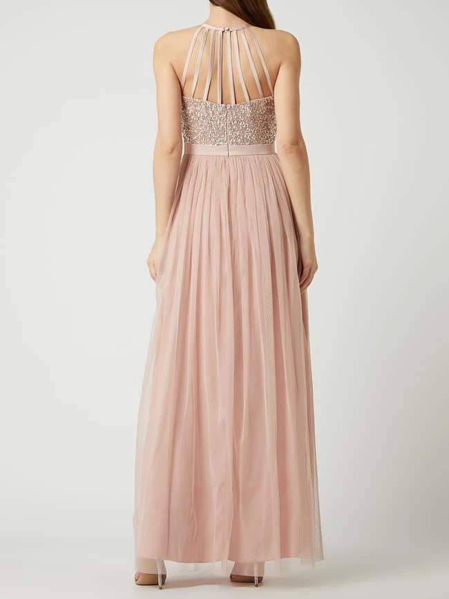 Jake*s Cocktail Abendkleid Aus Tüll Mit Pailletten - Altrosa 4 Jake*s Cocktail Abendkleid Aus Tüll Mit Pailletten - Altrosa – Bild 4