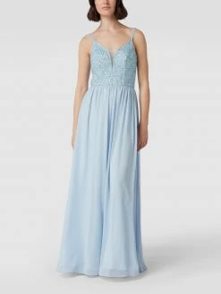 Mascara Abendkleid Mit Pailletten Und Ziersteinen - Bleu