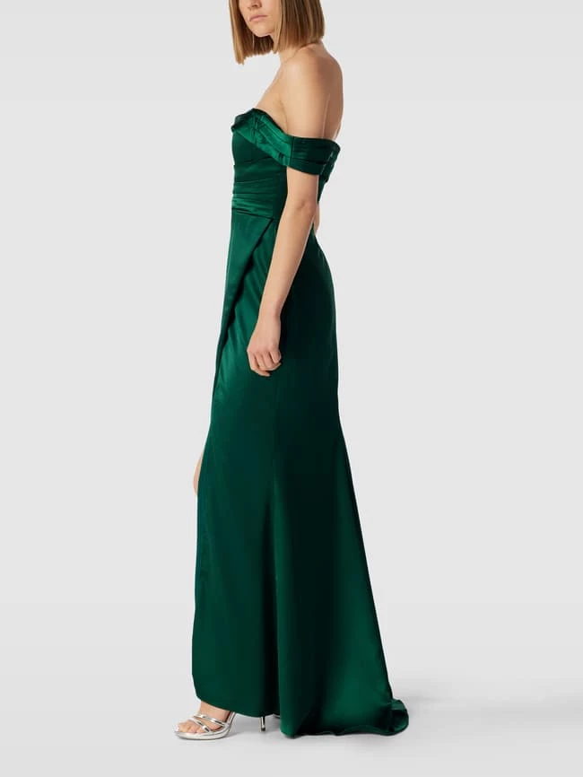 Laona Abendkleid Mit Gelegten Falten - Dunkelgrün 4 Laona Abendkleid Mit Gelegten Falten - Dunkelgrün – Bild 4