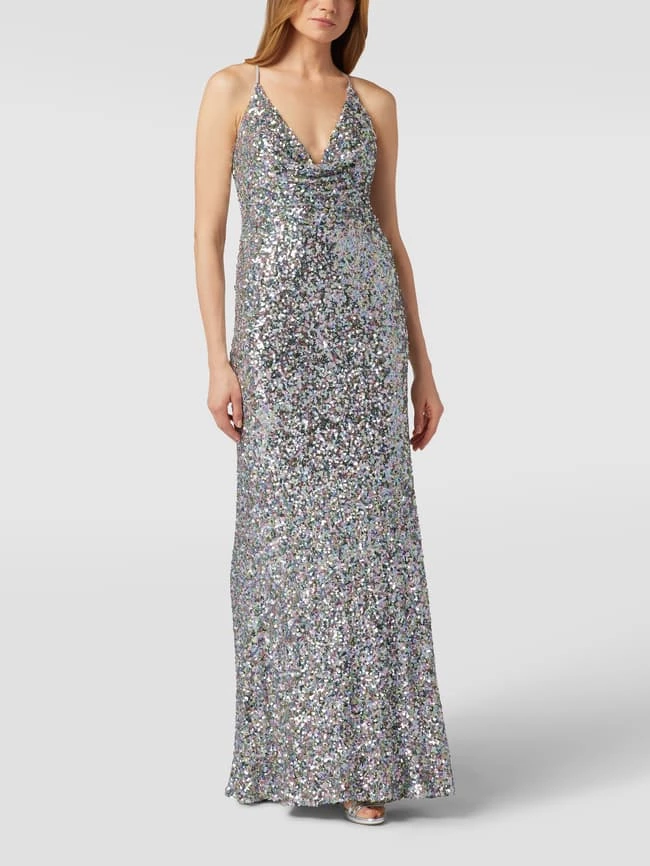 Laona Abendkleid Mit Paillettenbesatz - Silber 1 Laona Abendkleid Mit Paillettenbesatz - Silber