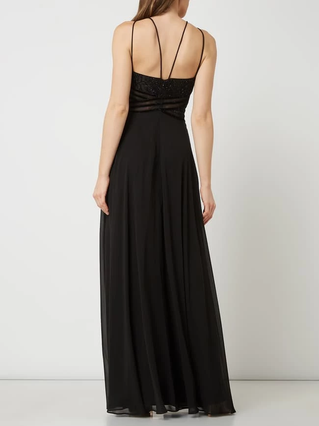 Jake*s Cocktail Abendkleid Mit Effektgarn Und Zierperlen - Schwarz 4 Jake*s Cocktail Abendkleid Mit Effektgarn Und Zierperlen - Schwarz – Bild 4