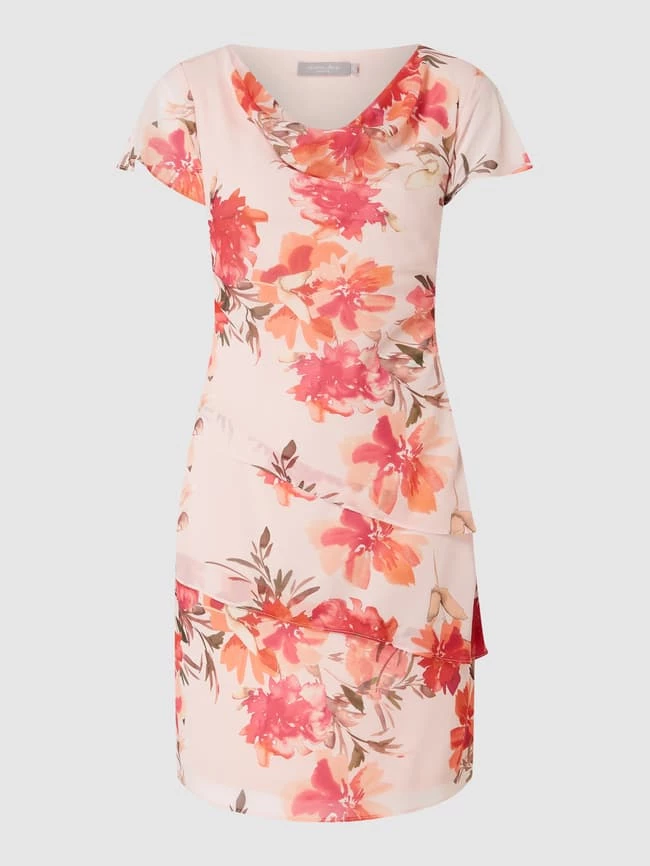 Christian Berg Cocktail Cocktailkleid Aus Chiffon Mit Floralem Muster - Apricot 2 Christian Berg Cocktail Cocktailkleid Aus Chiffon Mit Floralem Muster - Apricot – Bild 2