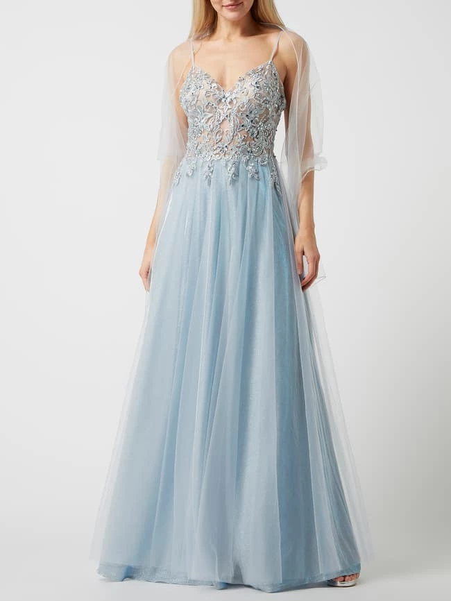 Luxuar Abendkleid Mit Ornamentalen Stickereien - Hellblau 4 Luxuar Abendkleid Mit Ornamentalen Stickereien - Hellblau – Bild 4
