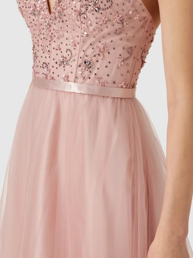 Laona Abendkleid Mit Zierbesatz - Altrosa 3 Laona Abendkleid Mit Zierbesatz - Altrosa – Bild 3