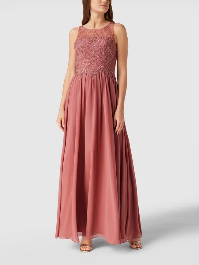 Laona Abendkleid Mit Floralem Muster - Rosé 4 Laona Abendkleid Mit Floralem Muster - Rosé – Bild 4