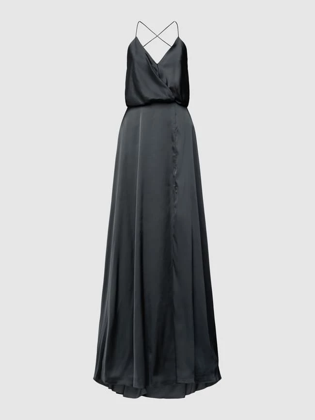 Unique Abendkleid Mit Spaghettiträgern - Dunkelgrün 2 Unique Abendkleid Mit Spaghettiträgern - Dunkelgrün – Bild 2