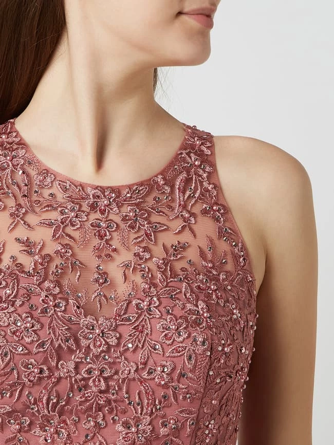 Laona Abendkleid Mit Floralen Stickereien Und Zierperlen - Rosa 3 Laona Abendkleid Mit Floralen Stickereien Und Zierperlen - Rosa – Bild 3