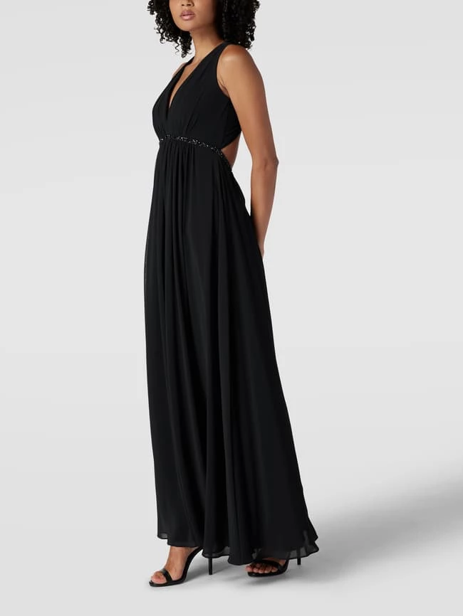 Jake*s Cocktail Abendkleid In Maxilänge Mit Zierbesatz - Marineblau Meliert 4 Jake*s Cocktail Abendkleid In Maxilänge Mit Zierbesatz - Marineblau Meliert – Bild 4