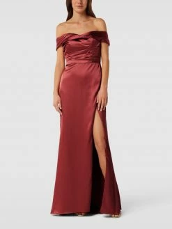 Laona Abendkleid Mit Gelegten Falten - Rostrot