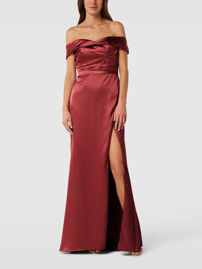 Laona Abendkleid Mit Gelegten Falten - Rostrot 1 Laona Abendkleid Mit Gelegten Falten - Rostrot
