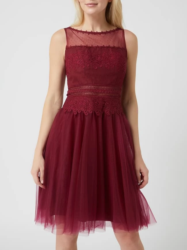 Luxuar Cocktailkleid Aus Tüll - Dunkelrot 4 Luxuar Cocktailkleid Aus Tüll - Dunkelrot – Bild 4