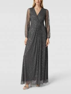 LACE & BEADS Abendkleid Mit Paillettenbesatz - Anthrazit