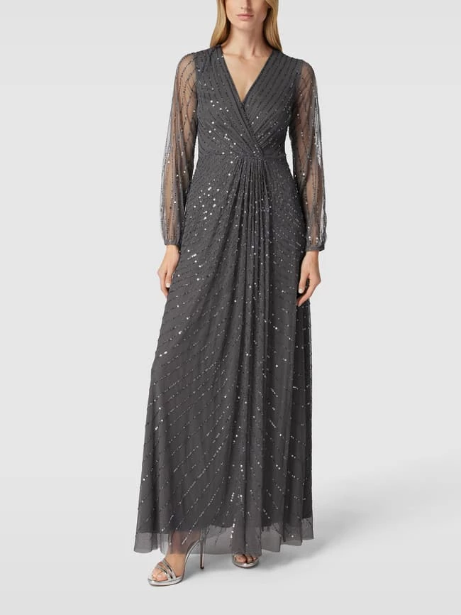 LACE & BEADS Abendkleid Mit Paillettenbesatz - Anthrazit 1 LACE & BEADS Abendkleid Mit Paillettenbesatz - Anthrazit