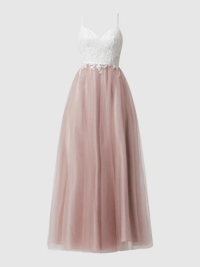 Luxuar Abendkleid Aus Spitze Und Tüll - Rosé 2 Luxuar Abendkleid Aus Spitze Und Tüll - Rosé – Bild 2