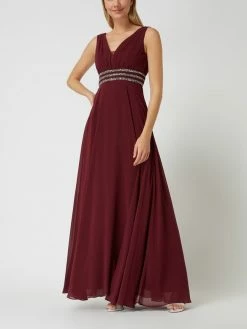 Jake*s-shop 24 Jake*s Cocktail Abendkleid Aus Chiffon Mit Strasssteinen - Kirschrot Meliert