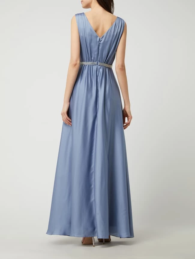 Christian Berg Cocktail Abendkleid Aus Chiffon Mit Zierperlen - Blau 4 Christian Berg Cocktail Abendkleid Aus Chiffon Mit Zierperlen - Blau – Bild 4