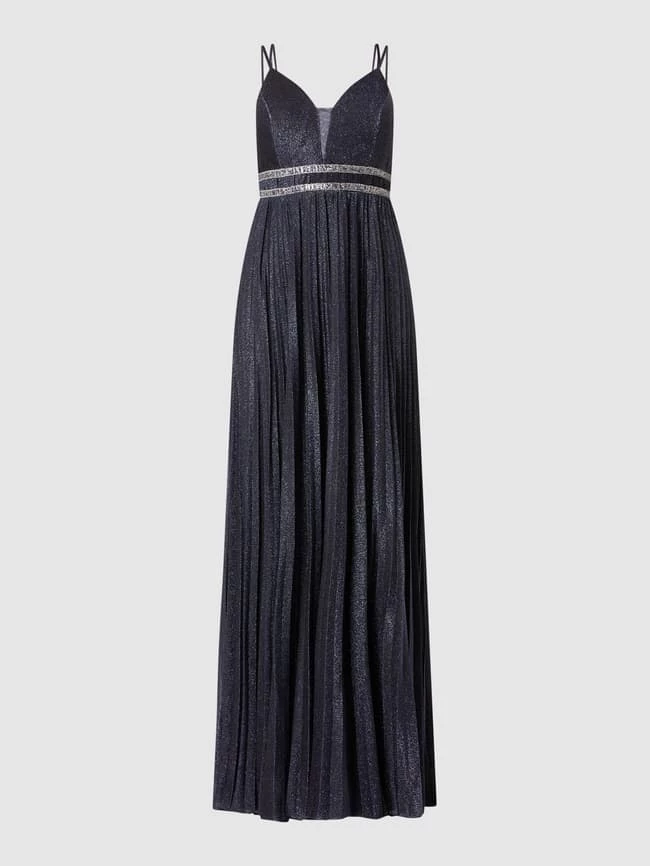 Jake*s Cocktail Abendkleid Mit Glitter-Effekt - Dunkelblau Meliert 2 Jake*s Cocktail Abendkleid Mit Glitter-Effekt - Dunkelblau Meliert – Bild 2