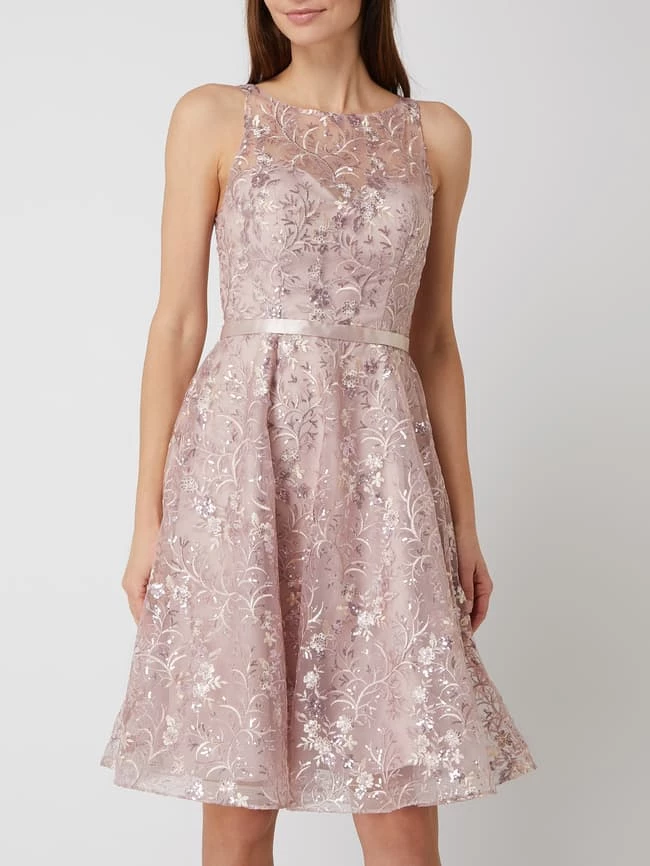 Luxuar Cocktailkleid Aus Organza Mit Stickereien - Mauve 4 Luxuar Cocktailkleid Aus Organza Mit Stickereien - Mauve – Bild 4