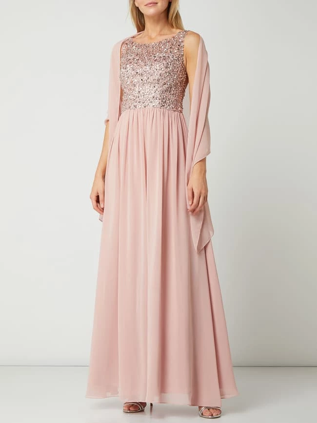 Mascara Abendkleid Mit Ziersteinen Und Pailletten - Rosé 4 Mascara Abendkleid Mit Ziersteinen Und Pailletten - Rosé – Bild 4