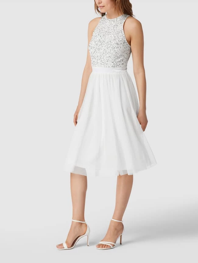LACE & BEADS Cocktailkleid Mit Paillettenbesatz - Weiß 4 LACE & BEADS Cocktailkleid Mit Paillettenbesatz - Weiß – Bild 4