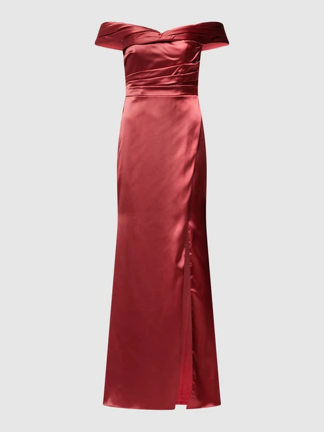 Laona Abendkleid Mit Gelegten Falten - Rostrot 2 Laona Abendkleid Mit Gelegten Falten - Rostrot – Bild 2