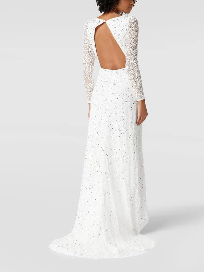 LACE & BEADS Abendkleid In Maxilänge Mit Paillettenbesatz - Offwhite 5 LACE & BEADS Abendkleid In Maxilänge Mit Paillettenbesatz - Offwhite – Bild 5