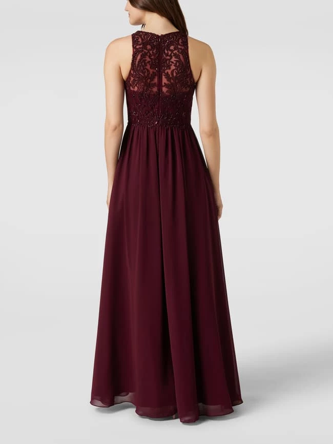 Laona Abendkleid Mit Floralen Stickereien Und Zierbesatz - Bordeaux Rot 5 Laona Abendkleid Mit Floralen Stickereien Und Zierbesatz - Bordeaux Rot – Bild 5