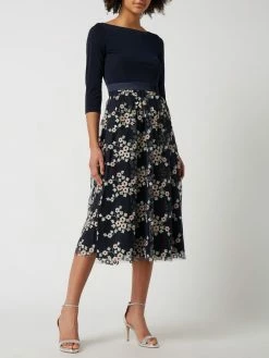 Swing Cocktailkleid Mit 3/4-Arm - Dunkelblau