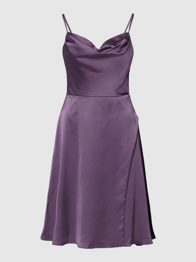 Luxuar Cocktailkleid Mit Wasserfall-Ausschnitt - Mauve 2 Luxuar Cocktailkleid Mit Wasserfall-Ausschnitt - Mauve – Bild 2