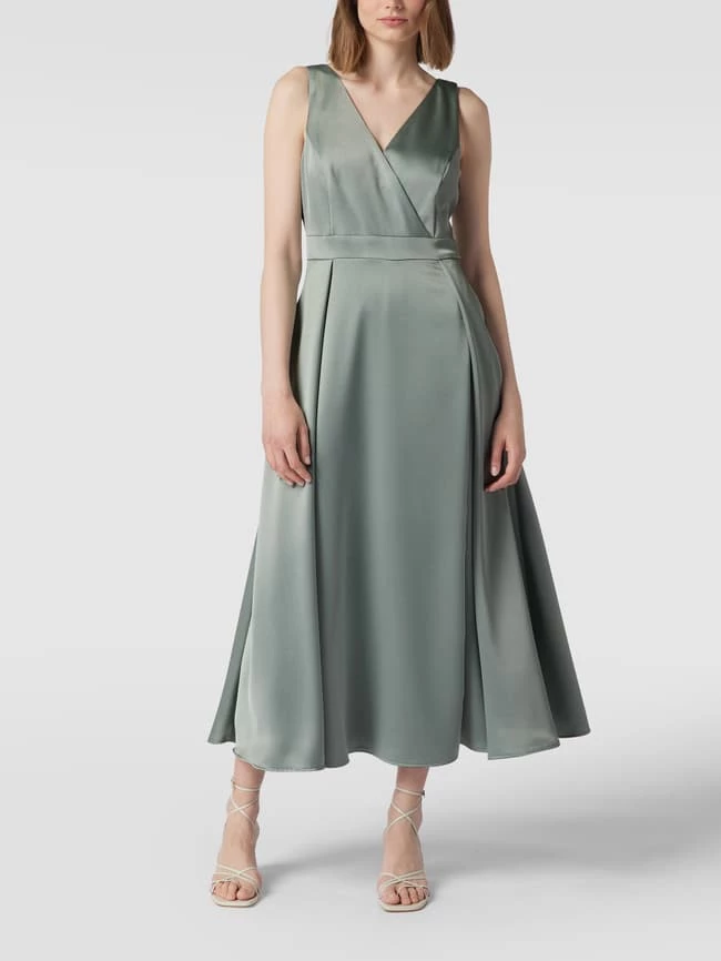 Paradi Abendkleid Mit V-Ausschnitt - Schilf 1 Paradi Abendkleid Mit V-Ausschnitt - Schilf